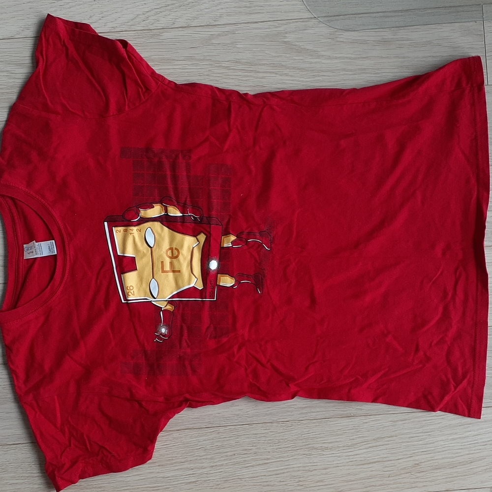 Iron (Fe) Man | Red Graphic Short Sleeve T-Shirt | Disney's MARVEL